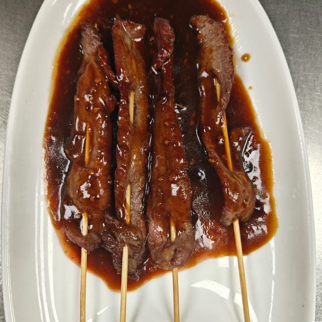 Steak Teriyaki on Sticks.