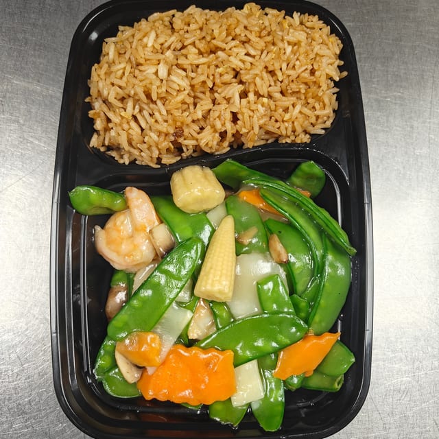 Shrimp with Snow Peas.