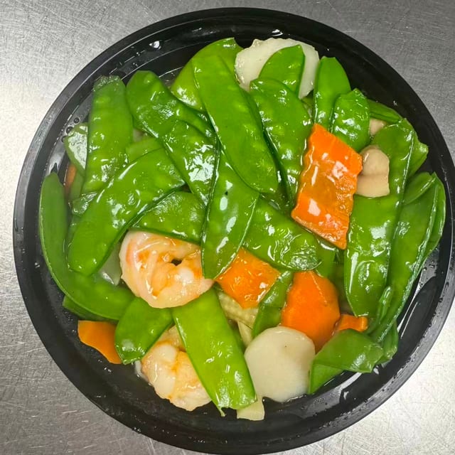 Shrimp with Snow Peas.