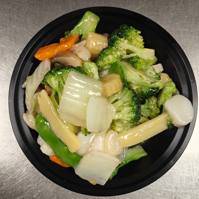 Scallops Mixed Vegetables.