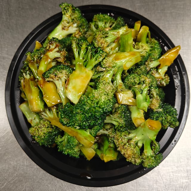 Broccoli In Brown Sauce.